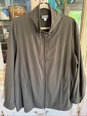 J. Jill Olive Utility Drawstring Jacket